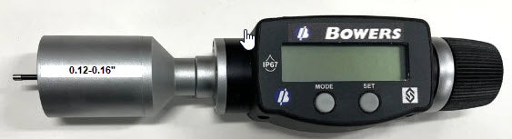 XT3 Digital Micrometer With Bluetooth .12-.16"/3-4mm XTD3i-BT