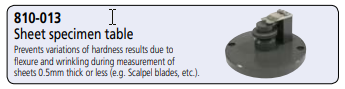 Thin plate material holder Micro Vickers hardness testing machines 810-013
