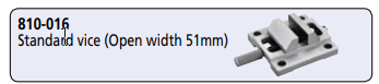 Standard vise 51,0 mm opening Vickers hardness testing machines 810-016