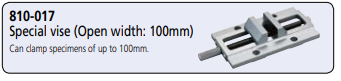 Standard vise 100,0 mm opening Vickers hardness testing machines 810-017