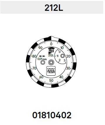 Lever-type dial test indicator P-Line 212L 3mm 0.01mm Ø 27mm 01810402