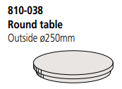 Round Table 250mm Ø Hardness testing machines 810-038