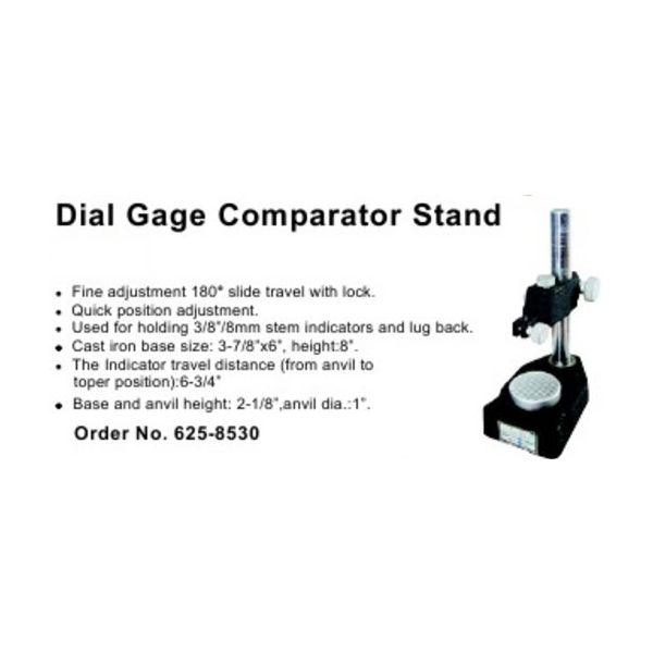 MHC 625-8530 Serrated anvil Dial Gauge Stand, Capacity : 160mm Fine Adjustment : 1mm