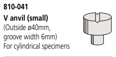 V-anvil small groove length 40 mm, Ø3 mm- Ø9 mm 810-041