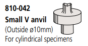 Stepped V-anvil, step height 13 mm groove length 10 mm,  Ø4mm- Ø16 mm 810-042