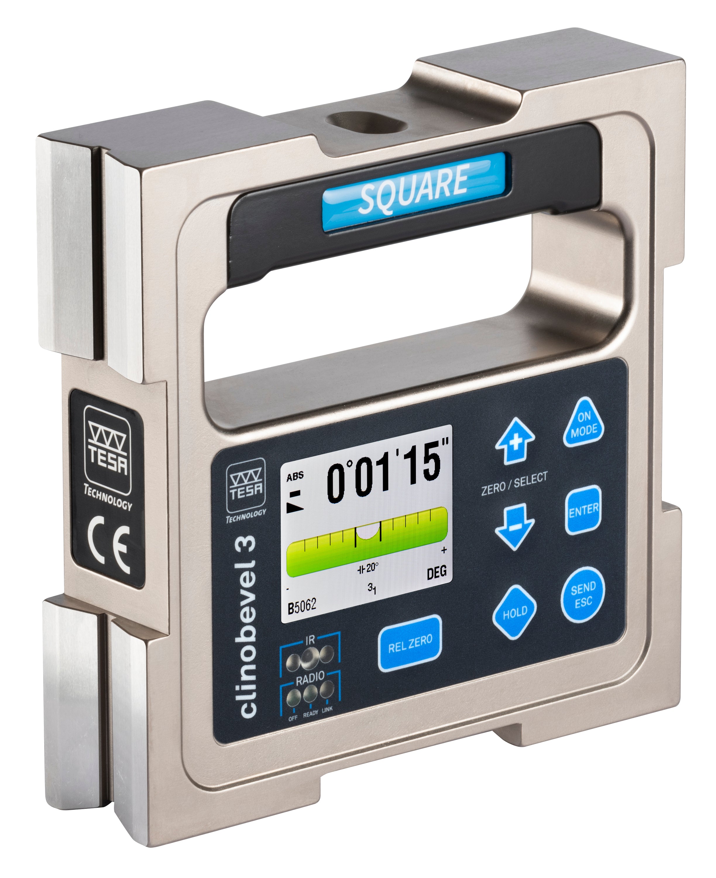 Tesa Clinobevel 3 Square Clinometer 60°, 0,025 mm/m 05330220