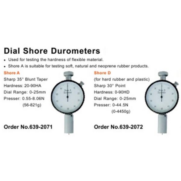 MHC 639-2071 Dial portable Durometer Shore A 20-90 HA