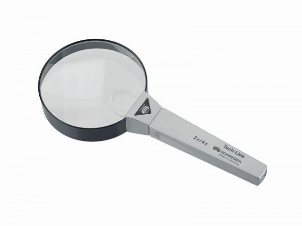 Swiss hand magnifier Tech-Line, 4x/Ø65mm, aplanatic, 09804