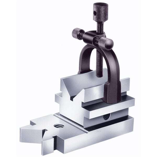 MHC 420-5481 Toolmakers Vee Block and clamp set Description : Ozar Vee Block Length x Width x Height : 3-1/2" x 1-7/8" x 1-7/8"/89 x 48 x 48mm Holding Capacity : 1-5/16"/33mm