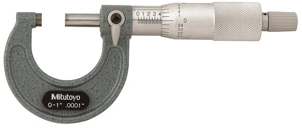 Mitutoyo Imperial Analogue Outside Micrometer 0-1", 0.0001", Ratchet Stop 103-131 Ratchet Stop