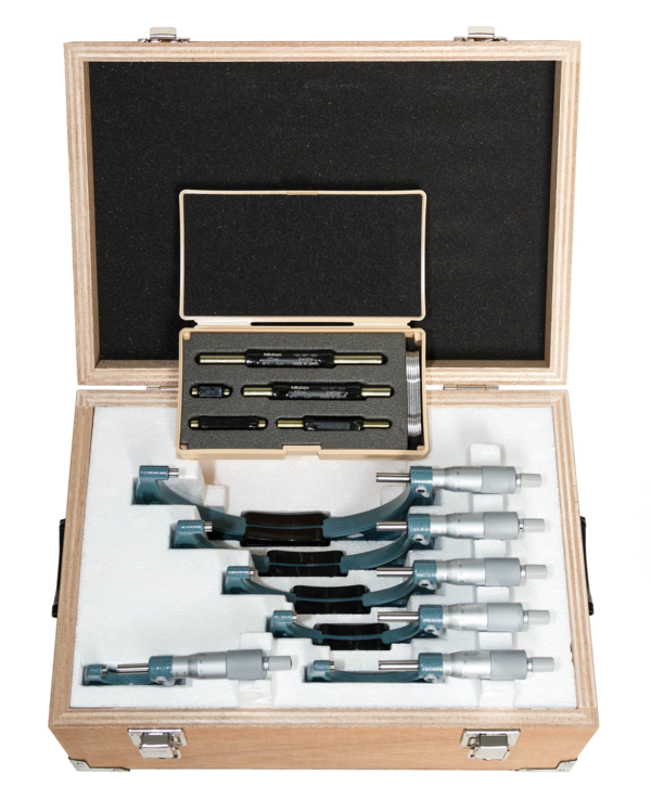 Imperial Analogue Outside Micrometer Set 0-6", (6 pcs.), 0,0001" 103-907-40