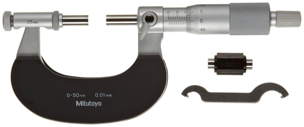 Outside Micrometer Interchangeable Anvil 0-50mm, with Heat Insulating Plate 104-171