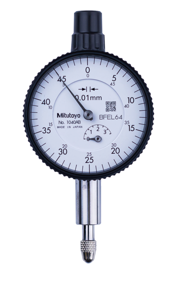 Dial Gauge, Flat Back, ISO Type 3,5mm, 0,01mm 1040AB