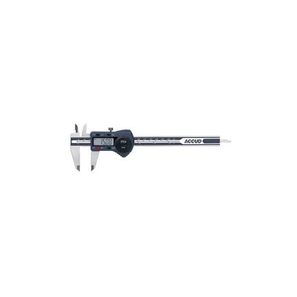 Accud 111-006-11 Digital Caliper 6"/150mm x .01mm/.0005" With Output IP54