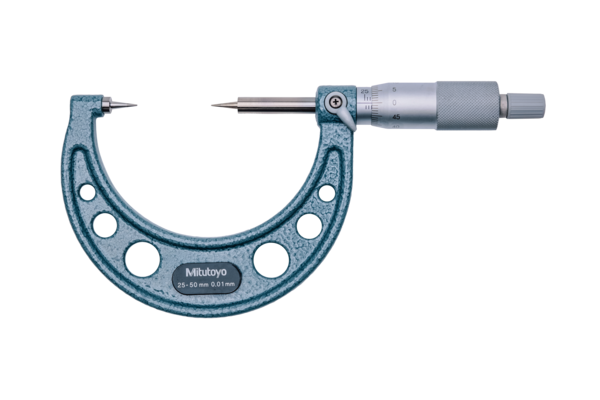 Point Micrometer with Carbide Tip 25-50mm, 15° Tip 112-166