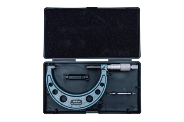 Point Micrometer with Carbide Tip 50-75mm, 15° Tip 112-167