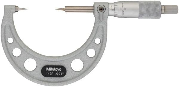 Point Micrometer with Hardened Tip 1-2", 15° Tip 112-178