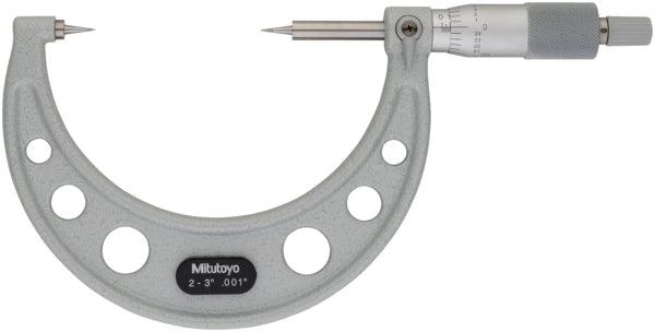 Point Micrometer with Carbide Tip 2-3", 15° Tip 112-191