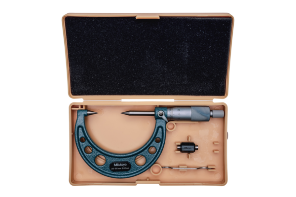 Point Micrometer with Hardened Tip 25-50mm, 30° Tip 112-202