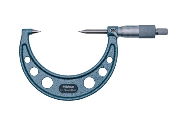 Point Micrometer with Carbide Tip 50-75mm, 30° Tip 112-215