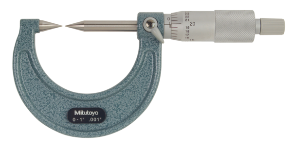 Point Micrometer with Hardened Tip 0-1", 30° Tip 112-225