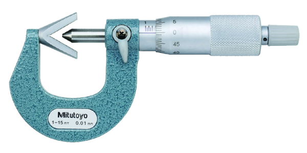 Mitutoyo 3 Flute V-Anvil Micrometer 1-15mm 114-101