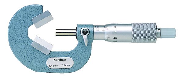 3 Flute V-Anvil Micrometer 10-25mm 114-102