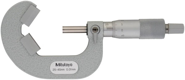 5 Flute V-Anvil Micrometer 25-45mm 114-122