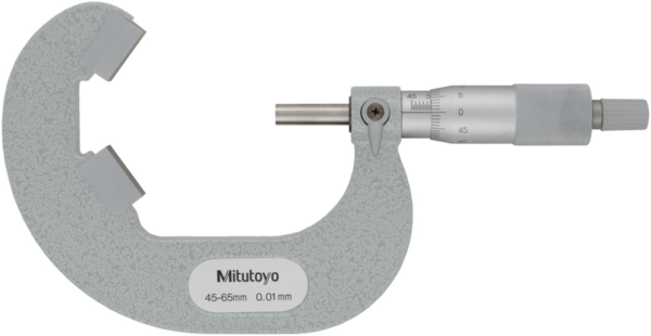 5 Flute V-Anvil Micrometer 45-65mm 114-123