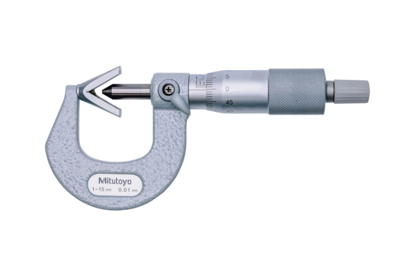 Mitutoyo 3 Flute V-Anvil Micrometer 1-15mm 114-161 Without groove