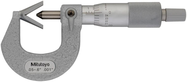 3 Flute V-Anvil Micrometer 0,05-0,6" 114-163