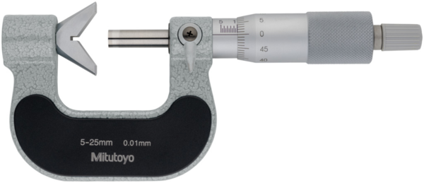 5 Flute V-Anvil Micrometer 5-25mm 114-165