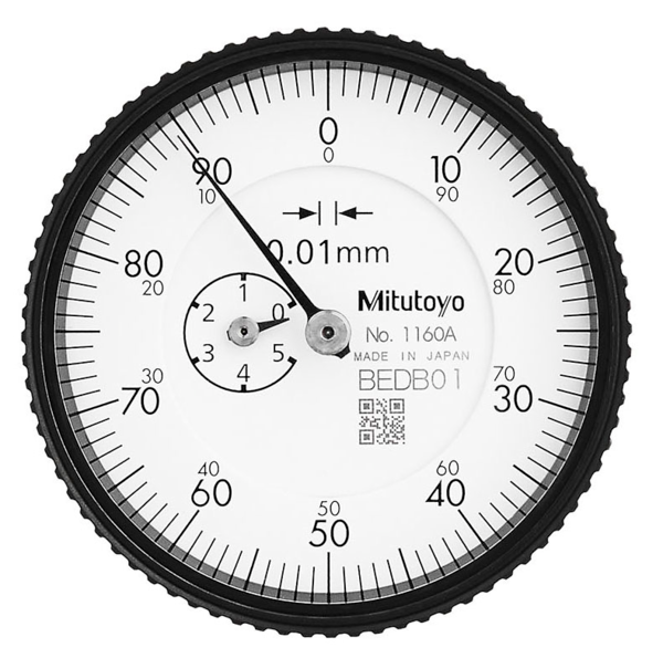 Dial Gauge, ISO Type Back Plunger Design, 5mm, 0,01mm 1160A