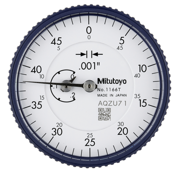 Dial Indicator, Back Plunger, AGD/ANSI 0,2", 0,001" 1166T