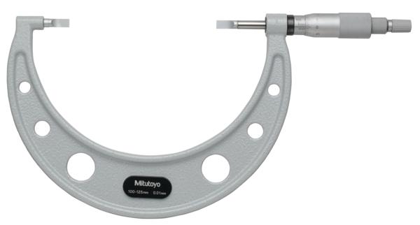 Mitutoyo Blade Micrometer, Hardened Steel Blade 100-125mm, 0,75mm Blade 122-105-10