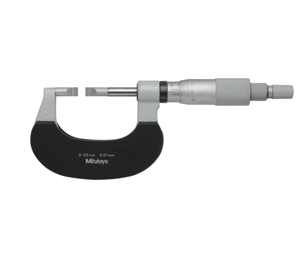 Blade Micrometer, Carbide-Tipped Blade 0-25mm, 0,4mm Blade 122-141-10