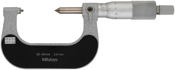 Screw Thread Micrometer 25-50mm, 0,6-0,9mm/44-28TPI 125-107