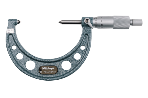 Screw Thread Micrometer 50-75mm, 0,6-0,9mm/44-28TPI 125-111
