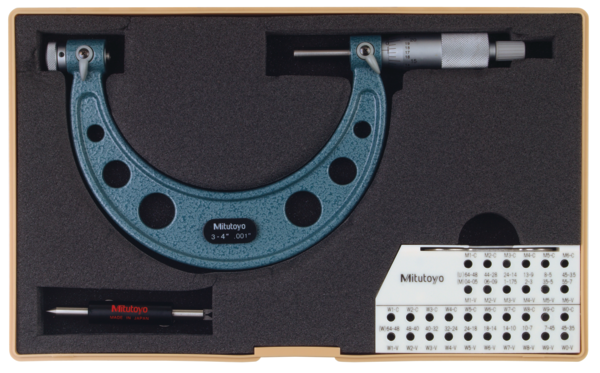 Screw Thread Micrometer Interchangeable Tips, 3-4" 126-140