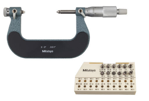 Screw Thread Micrometer Interchangeable Tips, 4-5",( incl. Anvils 126-800) 126-905