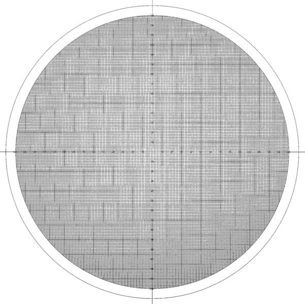 Overlay chart for Projector, No.17 Grid chart 1 mm pitch metric Ø 300 mm 12AAM593