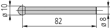 Ball Probe Coaxial Type D=10mm, 82mm Length 12AAF668