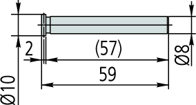 Disk Probe Coaxial Type D=10mm, 59mm Length 12AAF671