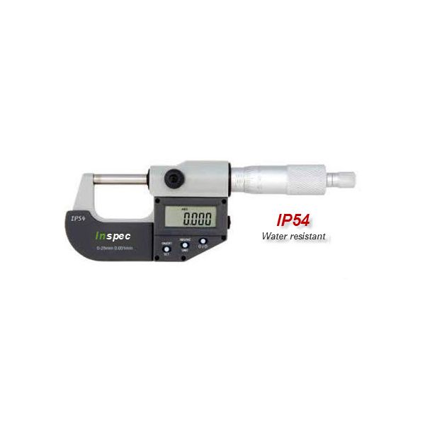 Inspec Digital Micrometer 130-01-414 Range 0-25mm/0-1" Res .00005"/.001mm