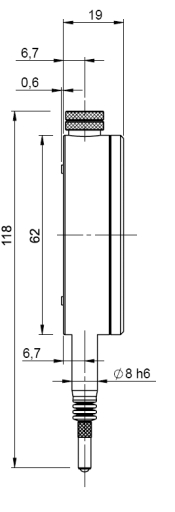 Schwenk Precision pointer Centicast reading 0.01 mm DIN 879 MR 0.5 mm Code 611 00000 (Copy)