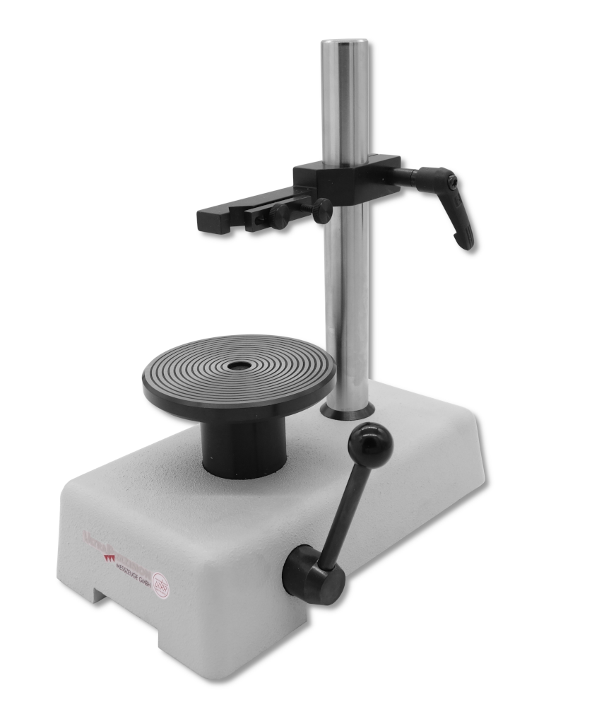 Schwenk OSIMESS 62900016 MEASURING STAND OSM 6 Height continuously adjustable up to 130 mm. Working stroke of the table max. 40 mm, suitable for workpieces up to Ø 144 mm, maximum working stroke 40 mm, Length 231 mm, Width 120 mm, Height 265 mm