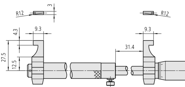 Caliper Jaw Inside Micrometer 250-275mm number 145-219