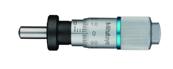 Micrometer Head, Spindle Feed 0.1mm/rev. 0-6.5mm, 0.002mm, Spherical, with Clamp Nut 148-143-10