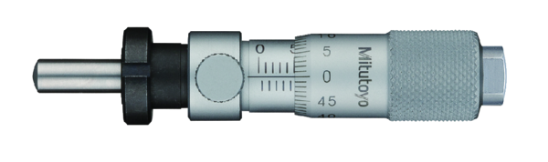 Micrometer Head, Locking Screw Type 0-13mm, 0.01mm, Spherical, with Clamp Nut 148-153-10