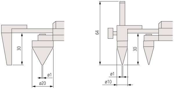 Digital ABS Back-Jaw Caliper, IP67 10,1-300mm, Center/Center 573-717-20